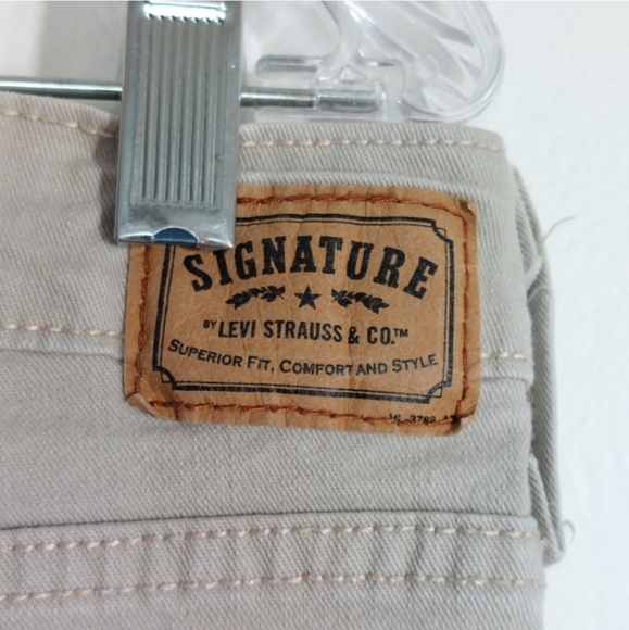 Levi Strauss Signature Beige Low Rise Bootcut Jeans Size 14 - Picture 10 of 12